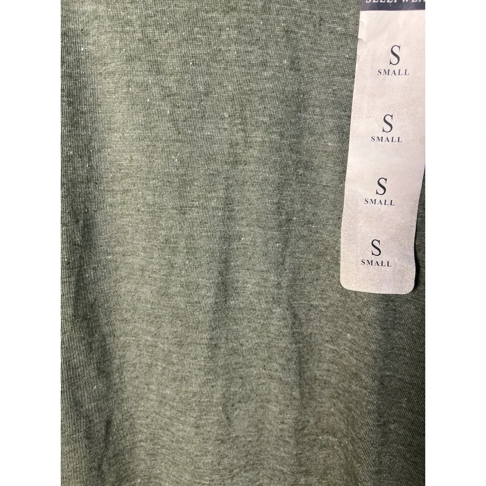🛍️Preswick & Moore Men Sleep shirt Green Heather Small‎ Long Sleeve Jersey Soft